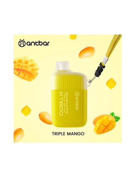 Vaper desechable Antbar KT800 Triple Mango / 20mg / 800 Caladas / Colgante Incluido