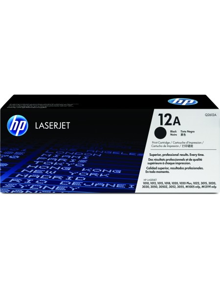 ÷ Tóner original hp q2612a 12a negro 2.000 páginas