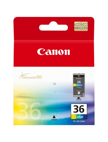 ÷ Tinta original canon cli36 color 12ml