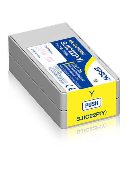 ÷ Tinta original epson sjic22p amarillo 32.5ml