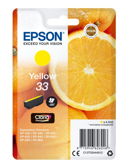 ÷ Tinta original epson t3344 amarillo c13t33444022 4.5ml - con alarma