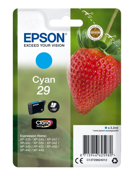 ÷ Tinta original epson t2982 cian c13t29824022 3.2ml - con alarma