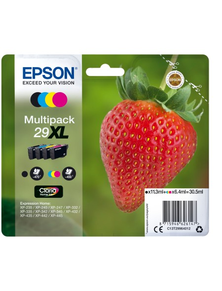 ÷ Strawberry multipack 4-colours 29xl claria home ink