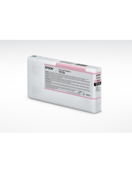÷ Tinta original epson t9136 magenta claro vivo c13t913600 200ml