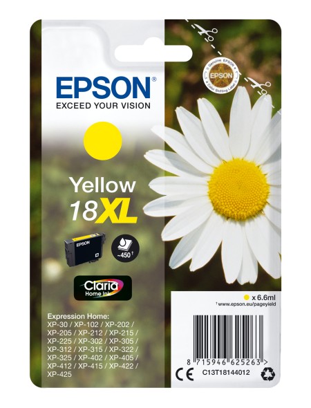 ÷ Tinta original epson t1814 xl amarillo c13t18144012 6.6ml