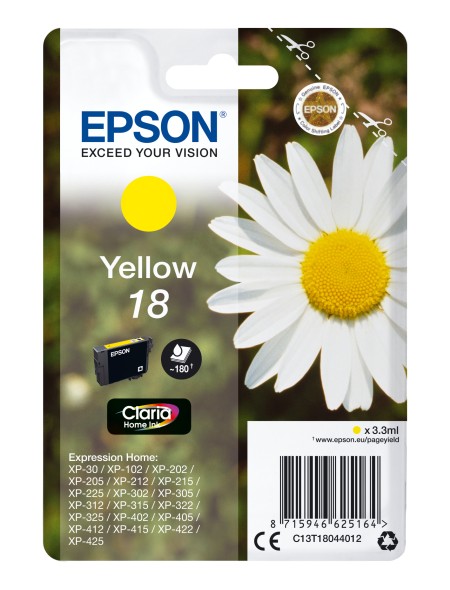 ÷ Tinta original epson t1804 amarillo c13t18044012 3.3ml
