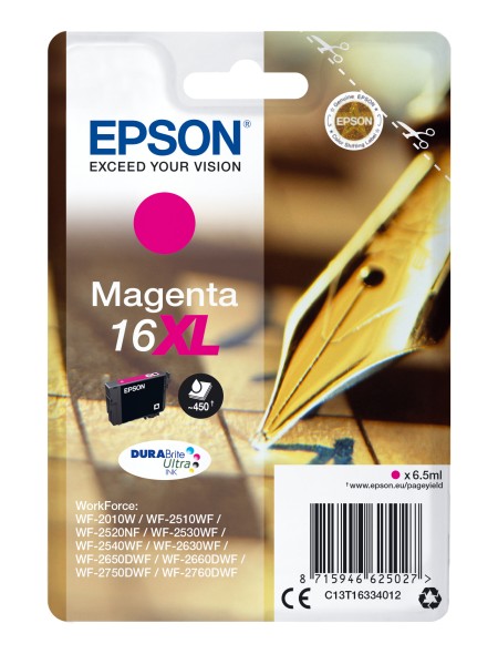 ÷ Tinta original epson t1633 xl magenta c13t16334012 6.5ml