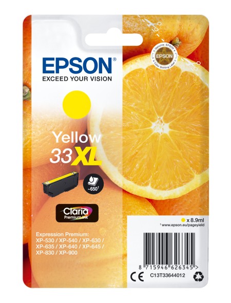 ÷ Tinta original epson t3364 xl amarillo c13t33644012 8.9ml
