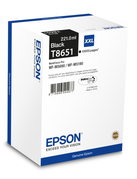 ÷ Tinta original epson t8651 xxl negro c13t865140 221ml