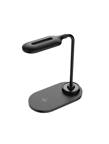 Lampara de mesa flexible Led NA0471 + Cargador rapido inalámbrico Qi 15w / Negra / One+ / 2004712
