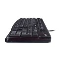 Teclado USB Logitech K120 / Resistente a salpicaduras / Negro / 920-002499