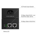 ÷ Poe injector tp-link poe370s 2p 10gbps 60w pasa datos y alimentacion por el mismo cable poe++