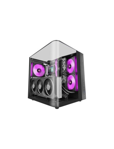 ÷ Caja atx cube mars gaming mcinfiniolite negra cristal templado curvo gpu 325mm