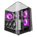 ÷ Caja atx cube mars gaming mcinfiniolite negra cristal templado curvo gpu 325mm
