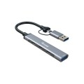÷ Hub usb-c equip 128969 a 1xusb-a  3xusb-c adaptador usb-c a usb-a incluido