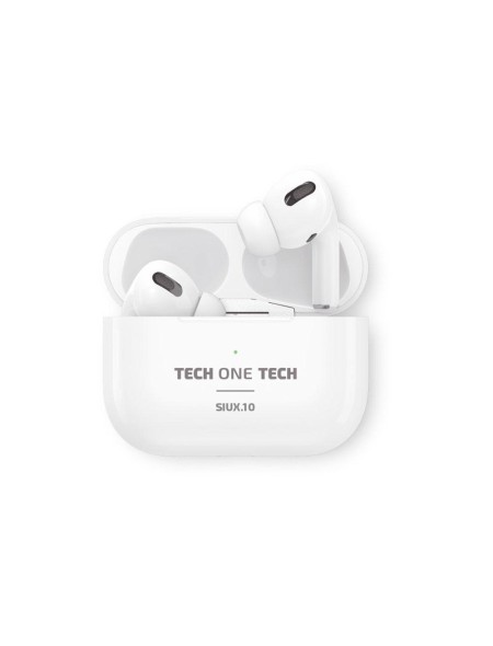 Auriculares Bluetooth TWS 5.1  SIUX 10 / Estuche de carga /  Blancos / IPX5 / TEC1410 / Tech One Tech