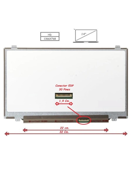Pantalla para portátil LED 14