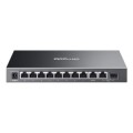 ÷ Switch semigestionable tp-link omada es210gp 10p 9xlan 1gb 8xpoe+ 1x combo sfp rj45 metal