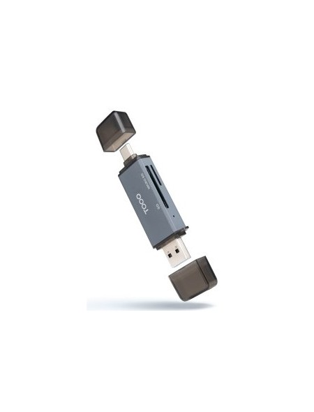 ÷ Card reader externo coolbox tqr-3001g usb-c y usb-a compatible sd, sdhc, sdxc, micro sd