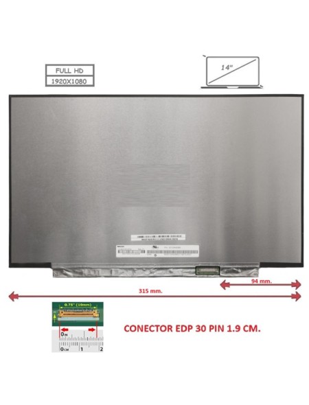 Pantalla compatible para portátil LED 14