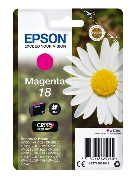 ÷ Tinta original epson t1803 magenta c13t18034012 3.3ml