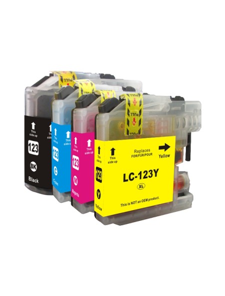 Tinta genérica para BROTHER LC121 / LC123 XL Amarillo V.3