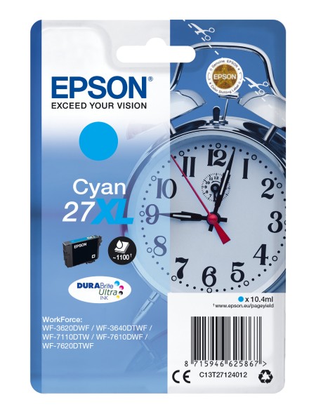÷ Tinta original epson t2712 xl cian c13t27124012 10.4ml