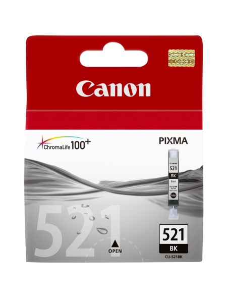 ÷ Tinta original canon cli521 negro 19ml