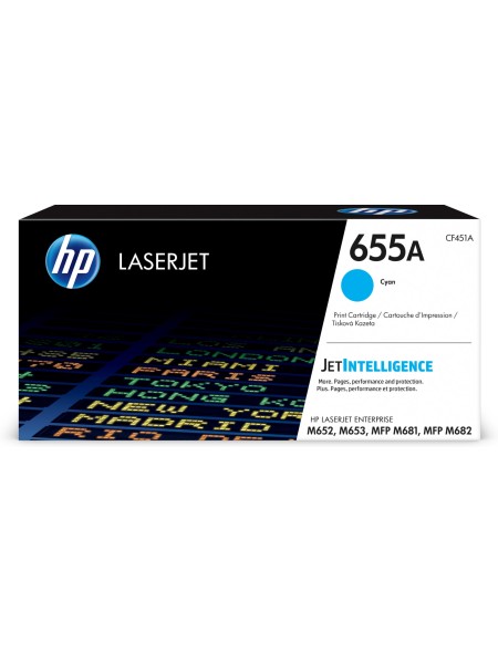 ÷ Tóner originales hp cf451a cian 655a 10.500 páginas