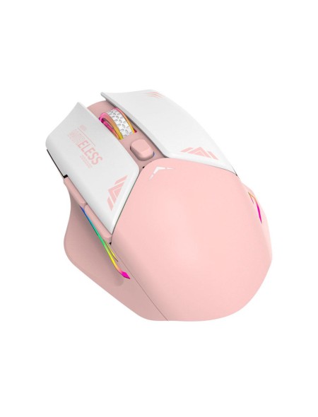 Raton inalámbrico recargable Luxury TG7228 / RF 2.4Ghz / 1600 dpi / 400mah / Luz Led / Rosa / MTK