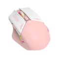 Raton inalámbrico recargable Luxury TG7228 / RF 2.4Ghz / 1600 dpi / 400mah / Luz Led / Rosa / MTK