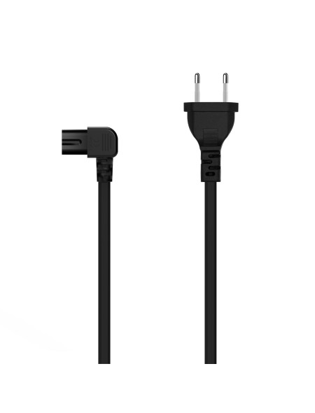 ÷ Aisens - cable alimentacion acodado forma 8, cee7/16/m-c7/h, negro, 1.8m
