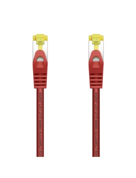 ÷ Aisens - cable de red latiguillo rj45 lszh cat.7 600 mhz s/ftp pimf awg26, rojo, 1.0m