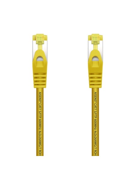 ÷ Aisens - cable de red latiguillo rj45 lszh cat.7 600 mhz s/ftp pimf awg26, amarillo, 1.0m