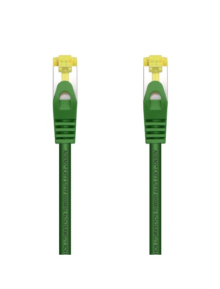 ÷ Aisens - cable de red latiguillo rj45 lszh cat.7 600 mhz s/ftp pimf awg26, verde, 0.5m