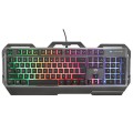 Teclado Trust Gaming GXT 856 Torac Iluminacion LED / Metalico / 12 teclas multimedia / Anti-Ghosting / Ps4 / Ps5 / 23742