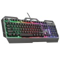 Teclado Trust Gaming GXT 856 Torac Iluminacion LED / Metalico / 12 teclas multimedia / Anti-Ghosting / Ps4 / Ps5 / 23742