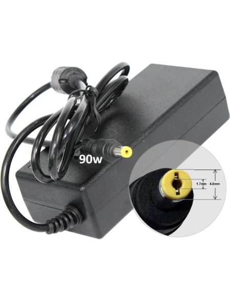Cargador compatible para portátil HP 90W 18.5V 4.9A 4.8x1.7 mm / MTK / 02022052