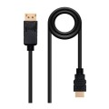 Cable adaptador Displayport a Hdmi M/M /  0,5 Metros / Negro / 10.15.4300