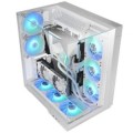 ÷ Caja atx semitorre gaming mars gaming mc3gf triple cristal templado argb gpu 383mm 1x3.5 3x2.5 blanc