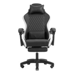 ÷ Silla gamer mars gaming mgcxbbl negra y blanca reclinable reposabrazos ajustable reposapies cojines