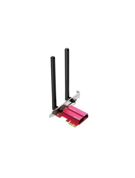 ÷ Pci express wifi 7 triband y bluetooth 5.3 mercusys ma37be be6500 2882mps 6ghz 2 antenas