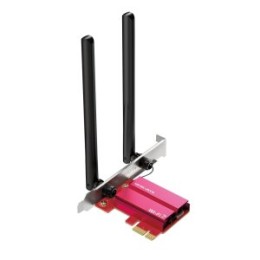 ÷ Pci express wifi 7 triband y bluetooth 5.3 mercusys ma37be be6500 2882mps 6ghz 2 antenas