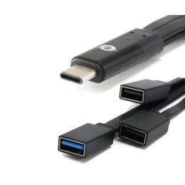 ÷ Hub usb 3.1 tipo c conceptronic hubbies01b puerto usb 3.0 + 2 puertos usb 2.0 color negro