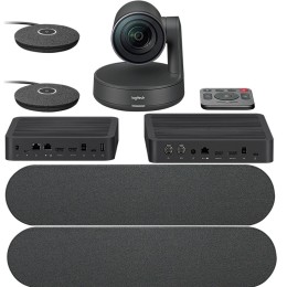 ÷ Camara logitech phone rally plus kit de videoconferencia 4k altavoces omnidireccional color negro