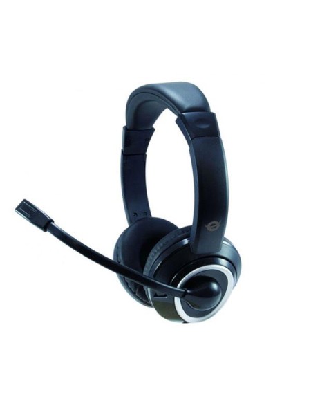 Auriculares con Microfono Conceptronic Polona 02ba / estereo / Adaptador de audio y microfono / VoIp / negro POLONA02BA