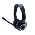 Auriculares con Microfono Conceptronic Polona 02ba / estereo / Adaptador de audio y microfono / VoIp / negro POLONA02BA