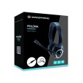 Auriculares con Microfono Conceptronic Polona 02ba / estereo / Adaptador de audio y microfono / VoIp / negro POLONA02BA