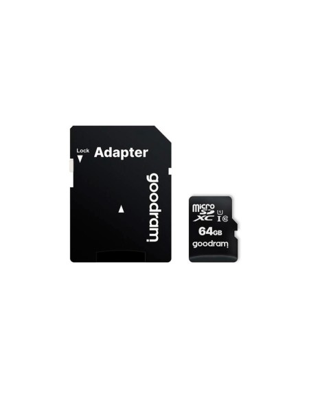 Micro sd xc GOODRAM uhs-i 64Gb 100mb/s clase 10 / A1 / con adaptador / M1AA-0640R12