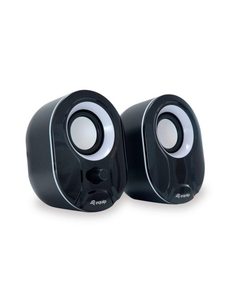 ÷ Altavoces 2.0 equip life 6w rms color negro y blanco jack 3.5